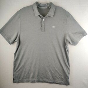 Travis Mathew Mens Extra Large Golf Golfer Rugby Polo Shirt Gray Sz XL
